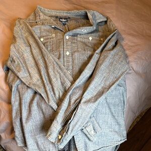 Old Navy Denim Blue Slim Fit Shirt